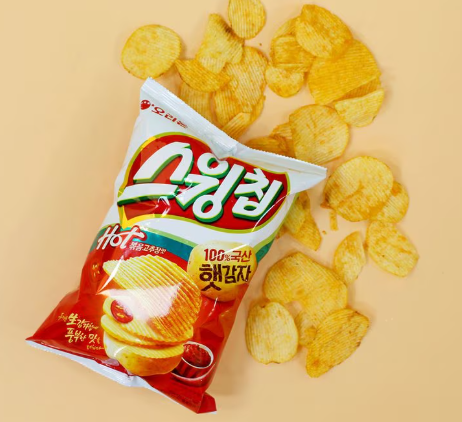 Orion Swing Chip Gochujang Stir-fried Flavor 60g Spicy Korean Potato Chips/ 오리온 스윙칩 볶음 고추장맛 60g