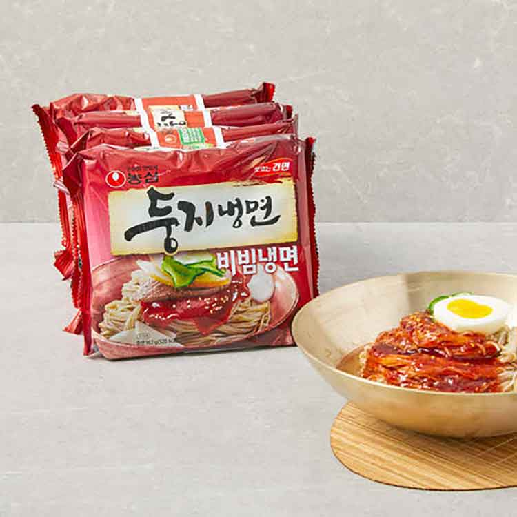 Nongshim Spicy Buckwheat Noodles Multi 162gx4ea/농심 둥지 비빔냉면 멀티 162g*4개입