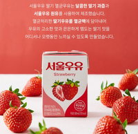 Seoul Milk Sterilized Seoul Milk Strawberry Flavored 200ml x 24 packs  /서울 우유 딸기맛 200ml x 24 팩