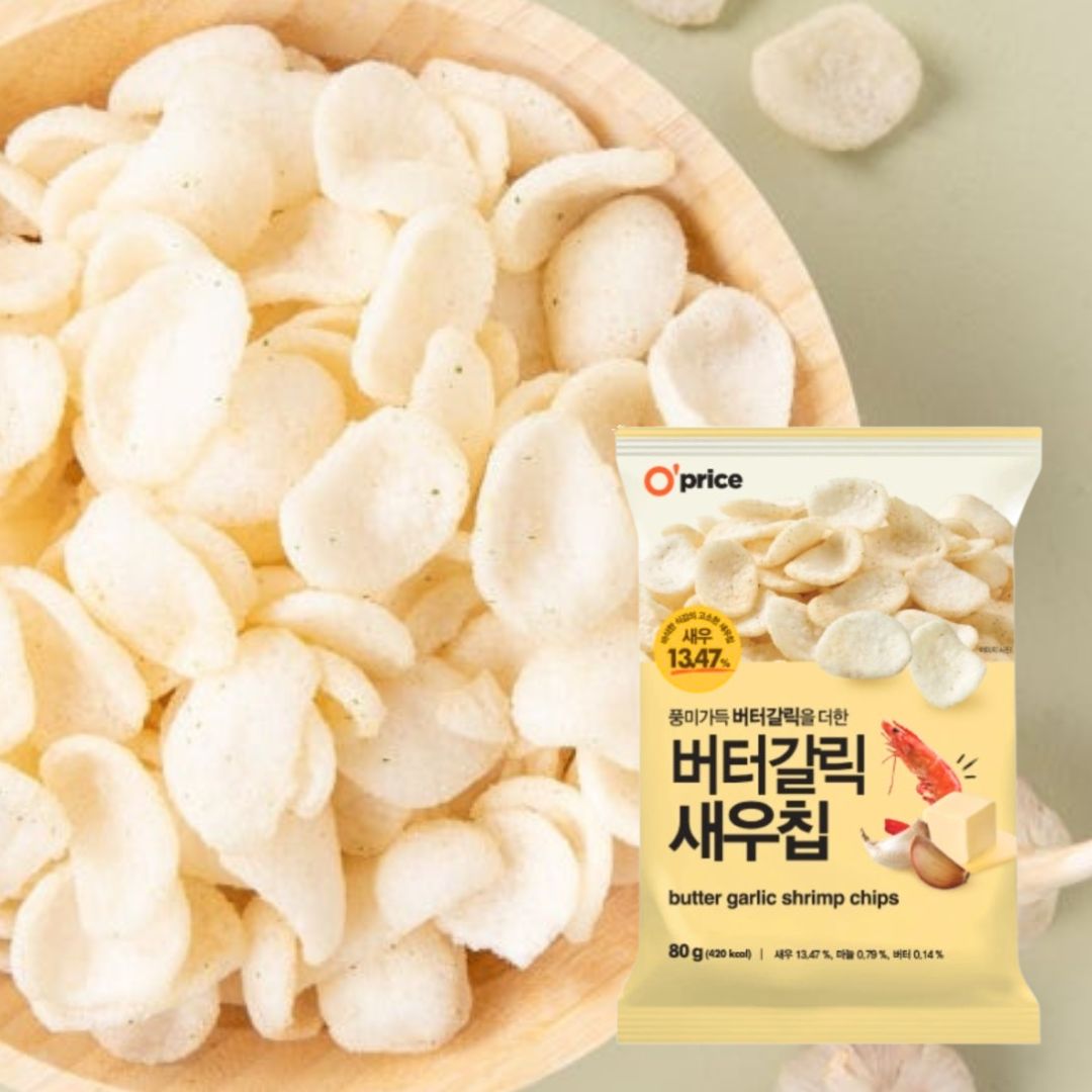 [Oprice] Butter Garlic Shirimp Chips 80g 오프라이스 버터갈릭 새우칩 80g