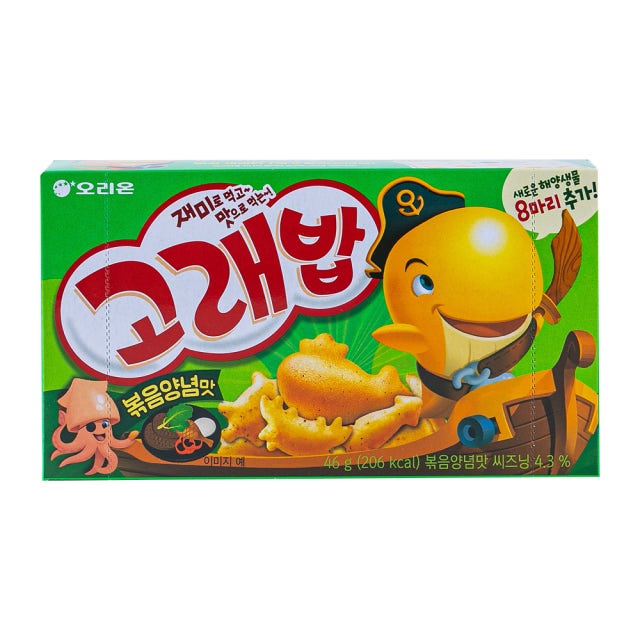 Orion Goraebab Fried Sauce Flavour 46g/오리온 고래밥 볶음양념맛 46g