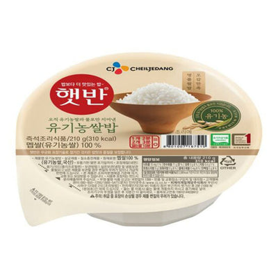 CJ Organic Cooked White Rice 210g /CJ 유기농 쌀밥 햇반 210G