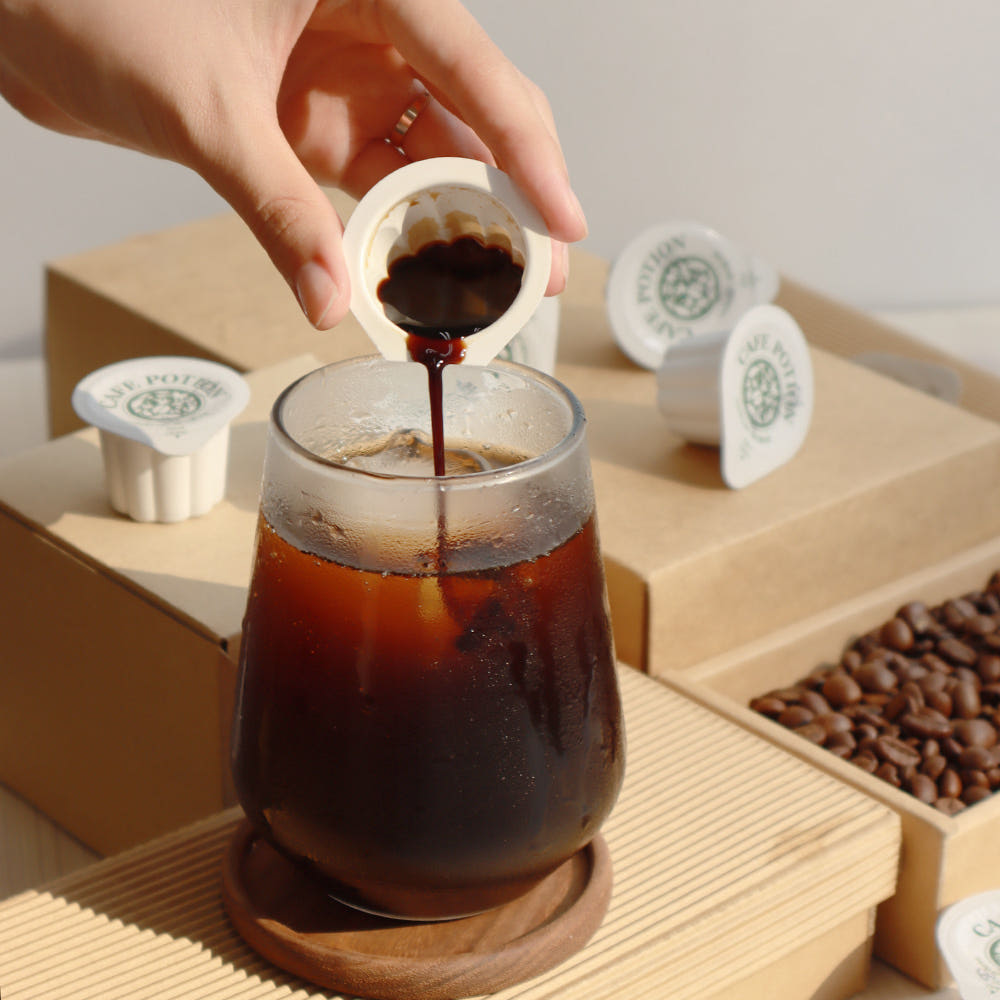 [K&F]Cafe Portion Americano Black Liquid Coffee Capsules 18ml (30pcs) 코엔에프 카페포션 아메리카노 블랙 액상캡슐 포션커피 18ml (30개)