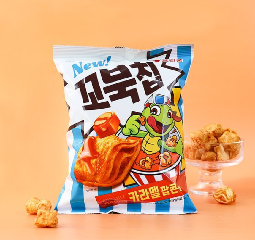 Orion Turtle Chips Carmel Popcorn Flavour 108g/오리온 꼬북칩 카라멜 팝콘맛 108g