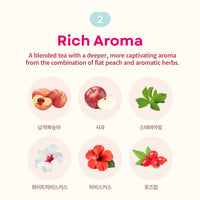 [Sempio] Sunjak Peach Tea Cold Brew Fruit Herb Tea 1.8g x 20T / 샘표 순작 납작복숭아차 티백 1.8g x 20T