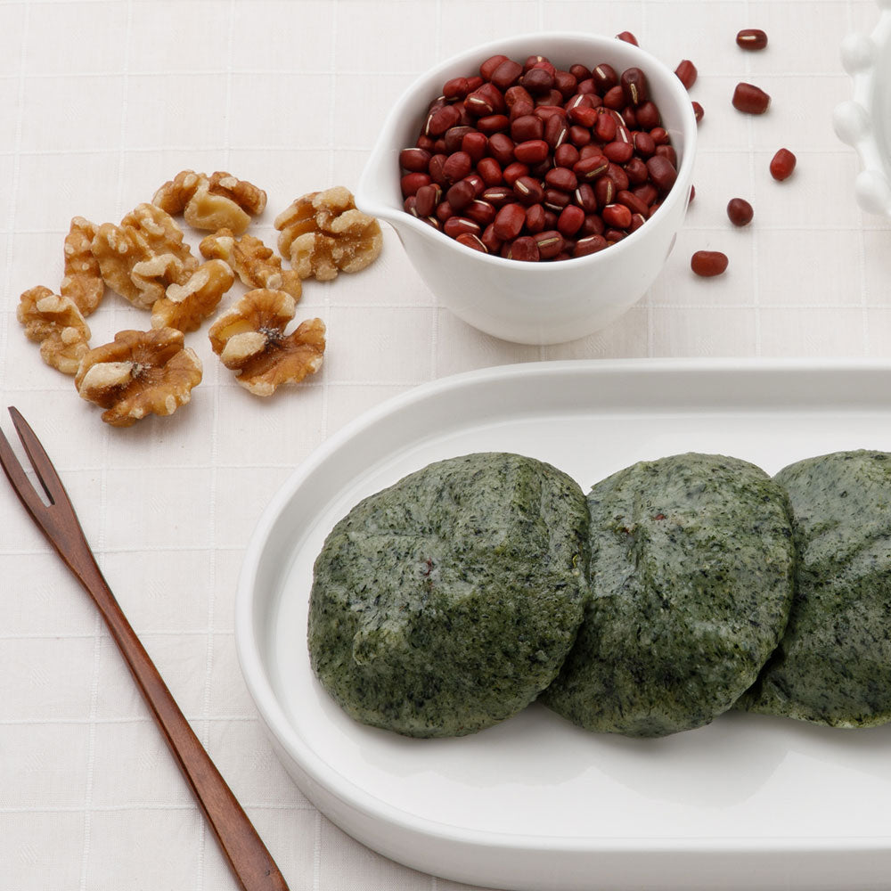 [Sirujoa] Unhardened Ramie Leaf Red Bean Pounded Rice Cake (10pcs,500g) / 시루조아 모시팥 절구떡 10개입 500g