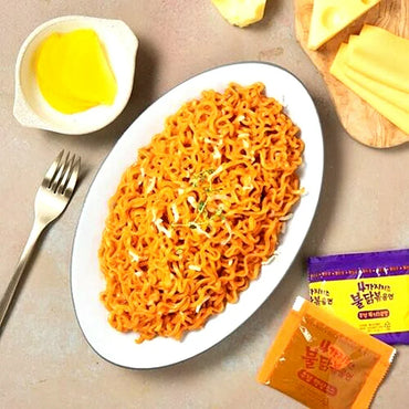 [Samyang] Quatro Cheese Buldak Hot Chicken Ramen Multi (145g x 4p) / 삼양 4가지치즈 불닭볶음면 (145g x 4p)