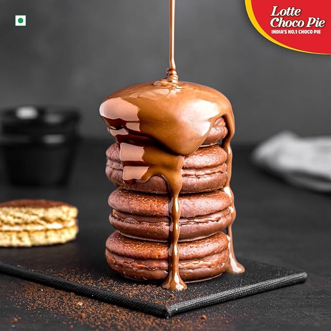 [Lotte] Choco Pie Korean Chocolate Biscuit Snack (28g x 12 Pieces) 336g 롯데 초코파이 336g