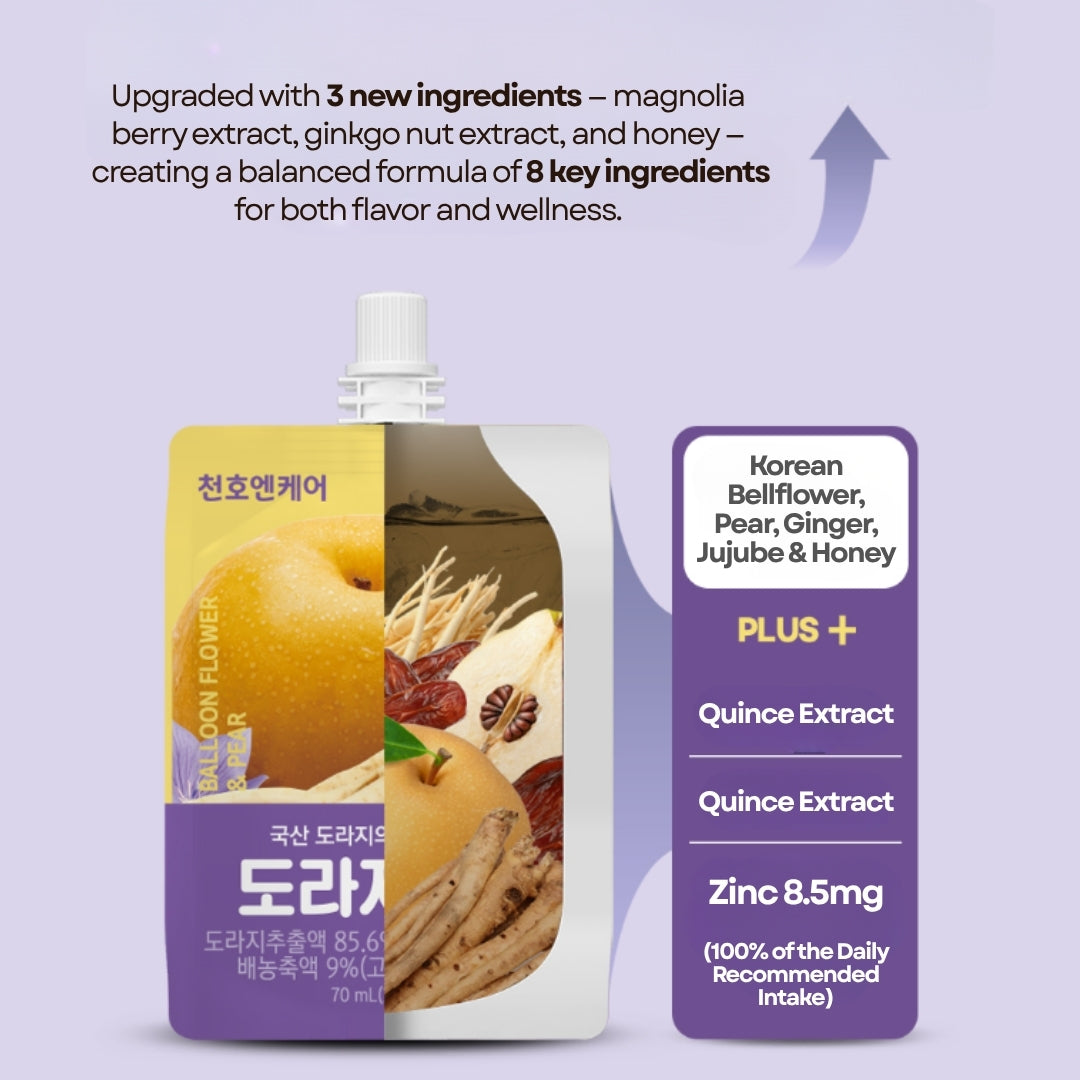 [CHUNHO N CARE] Balloon Flower & Pear Juice 1 Box (70ml*30pack) / 천호엔케어 하루활력 도라지배즙 1박스(30포)