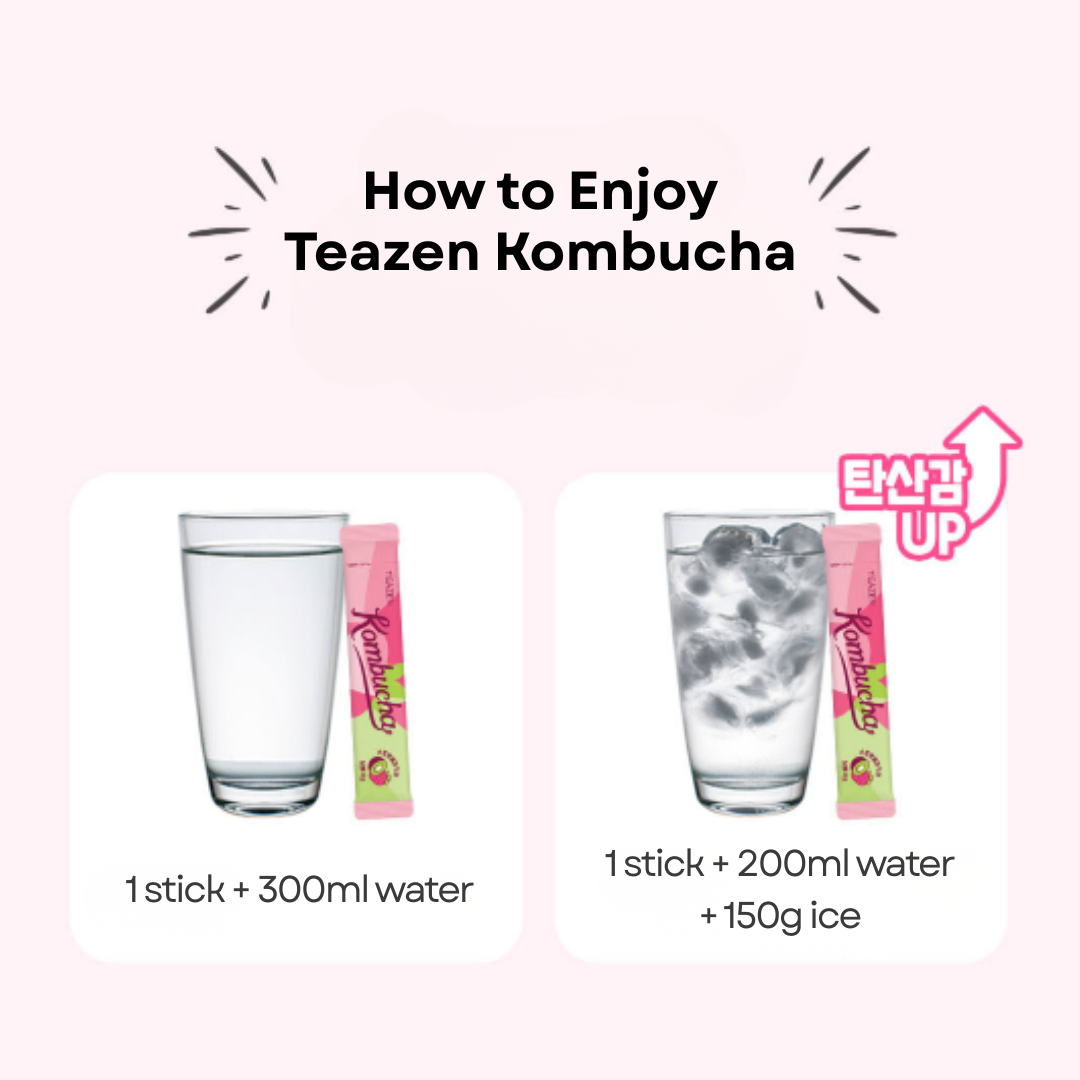 [SG Stock] TEAZEN Kombucha 10 Flavors (10T) / Korean Authentic Probiotic Drink | Slimming Iced Tea | Zero Sugar | Low calorie