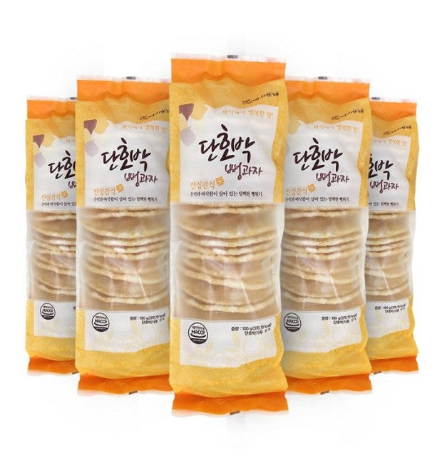 Shinyoung Puffed rice Sweet pumpkin flavour 100g/신영제과  단호박뻥과자 100g