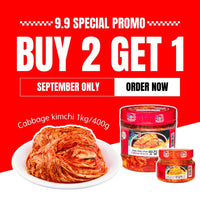 [9.9 Special Promotion][2+1] Korean Authentic Chan Chan Chan Kimchi 1kg/400g