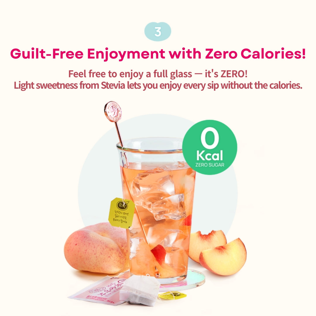 [Sempio] Sunjak Peach Tea Cold Brew Fruit Herb Tea 1.8g x 20T / 샘표 순작 납작복숭아차 티백 1.8g x 20T
