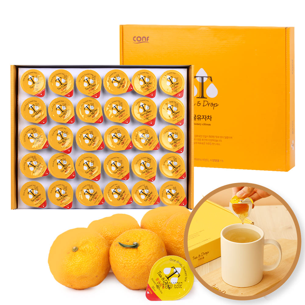 [KONF]Tea&Drop Goheung Honey Citron Tea Liquid Portion Capsules 30g(30pcs) 코엔에프 티앤드롭 고흥 꿀유자차 액상소분포장 캡슐유자차 30g(30개)