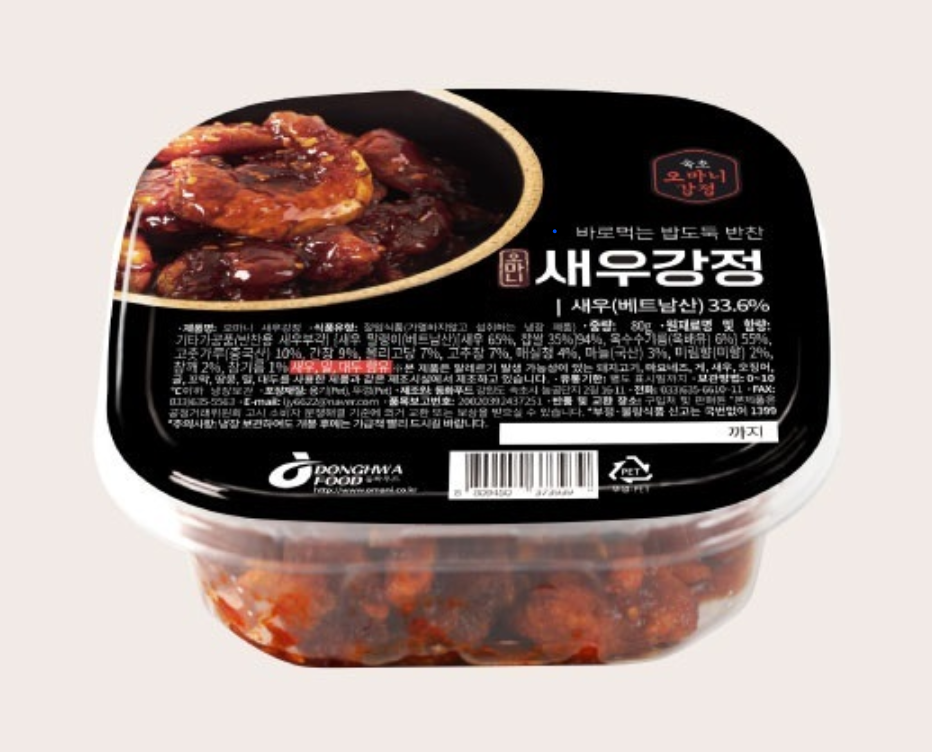 [Donghua] Seasoned Shrimp Chips 120g/ 동화푸드 오마니 새우강정 120g