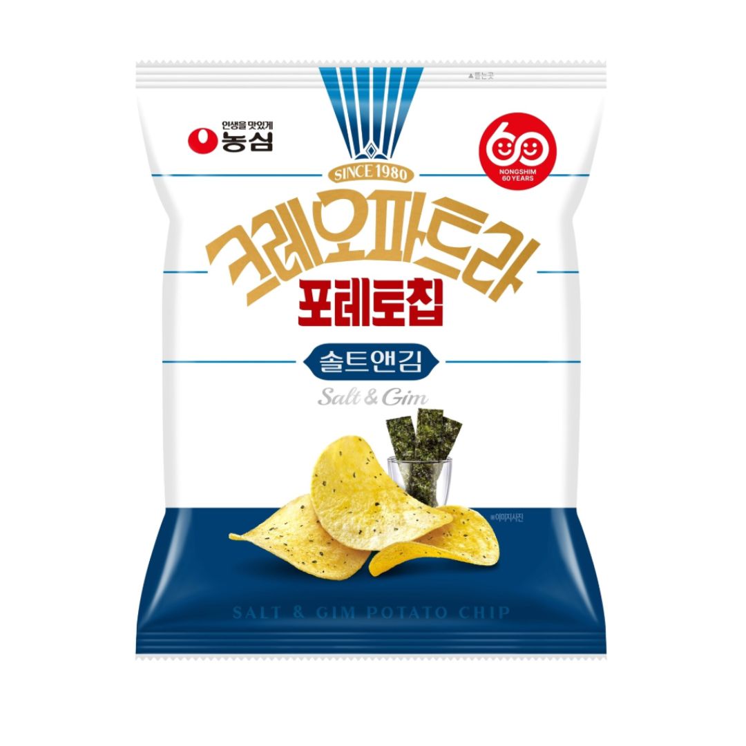 [Nongshim]Cleopatra Potato Chips Salt & Seaweed 50g 농심 크레오파트라 포테토칩 솔트앤김 50g