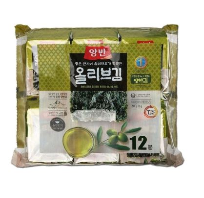 SEASONED LAVER WITH OLIVE OIL 12P - 양반 올리브김 12P