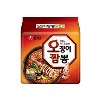 [Expiry date: 17 Oct 2025] [Nongshim] Squid Champong Ramen Noodle (124gx 5ea) / 농심 오징어짬뽕 (124gx5개입)