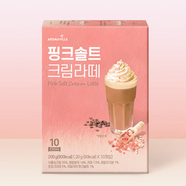[Aroma Ville] Pink Salt Cream Latte (20gx10 stick) 아로마빌레 핑크솔트 크림라떼 (20g*10스틱)