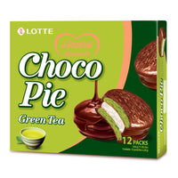 [Lotte] Choco Pie Green Tea(28g x 12 Pieces) 336g 롯데 초코파이 그린티 336g