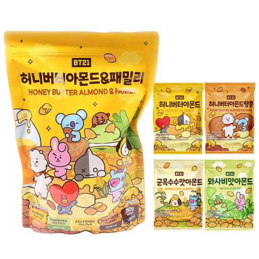 [BT21] Honey Butter Almond Family 250g BT21 허니버터아몬드&패밀리 250g