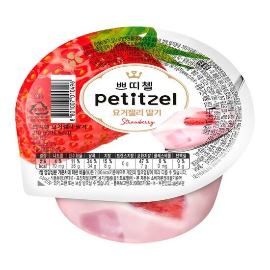 CJ  Petitizel Fruity Yogur Big Strawberry 210g/CJ 쁘띠첼 요거빅 딸기210g