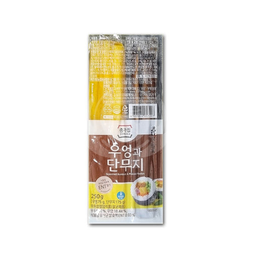 [Jongga] Burdock & Pickled Radish for Gimbap 250g 종가집 우엉과 단무지 250g