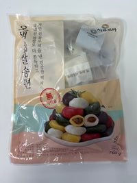 Sirujoa Unhardened 5-color glutinous rice songpyeon 750G -시루조아  굳지않는 5색 찹쌀 송편 750g