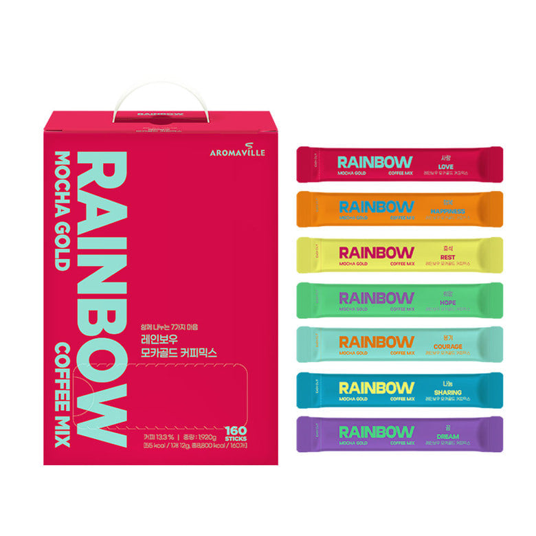 [Aroma Ville] Rainbow Mocha Gold Coffee Mix (12gx100sticks) 아로마빌 레인보우 모카골드 커피믹스 (12gx100개입)