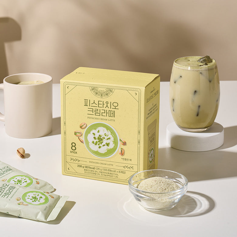 [Aroma Ville] Pistachio Cream Latte/Chestnut Cream Latte (26g × 8 sticks) 아로마빌레 피스타치오 크림라떼 / 공주밤 크림라떼 (26gx8스틱)