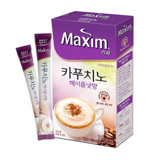 [Maxim] Maxim Cafe Cappuccino Hazelnut Coffee 10T / 동서 맥심 카페 카푸치노 헤이즐넛 10T
