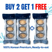 [2+1] 100% Korean Premium Abalone (3pcs) Fully Cleaned & Steamed (Ready-to-Eat)