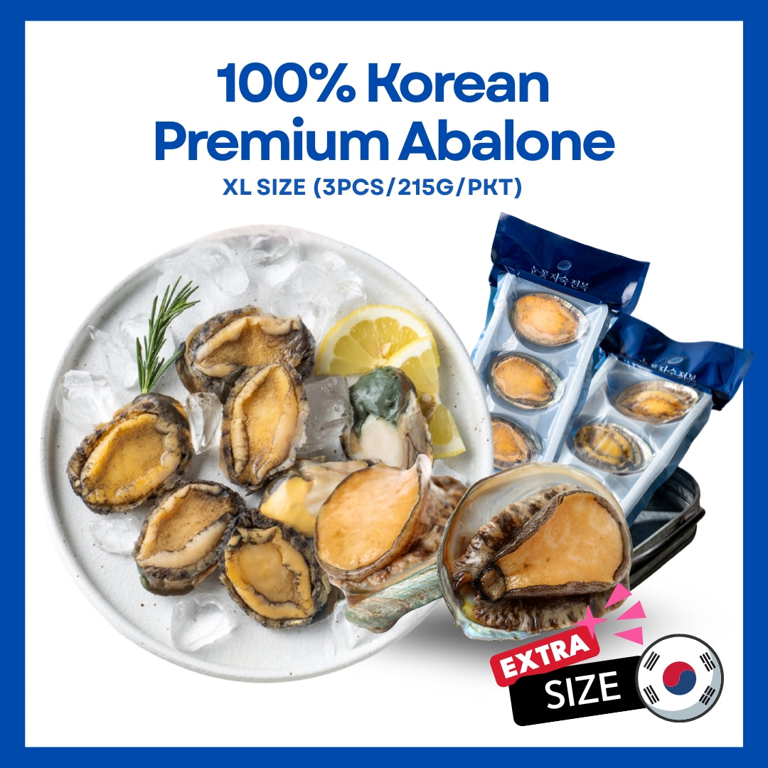 [Suhyup] 100% Korean Premium Abalone in Shell (3pcs) Fully Cleaned & Steamed (Ready-to-Eat)