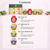 [JejuNfarm] Jeju Premium Tea Gift Set 4 types / 제주앤팜 프리미엄 기프트 차 4종 세트