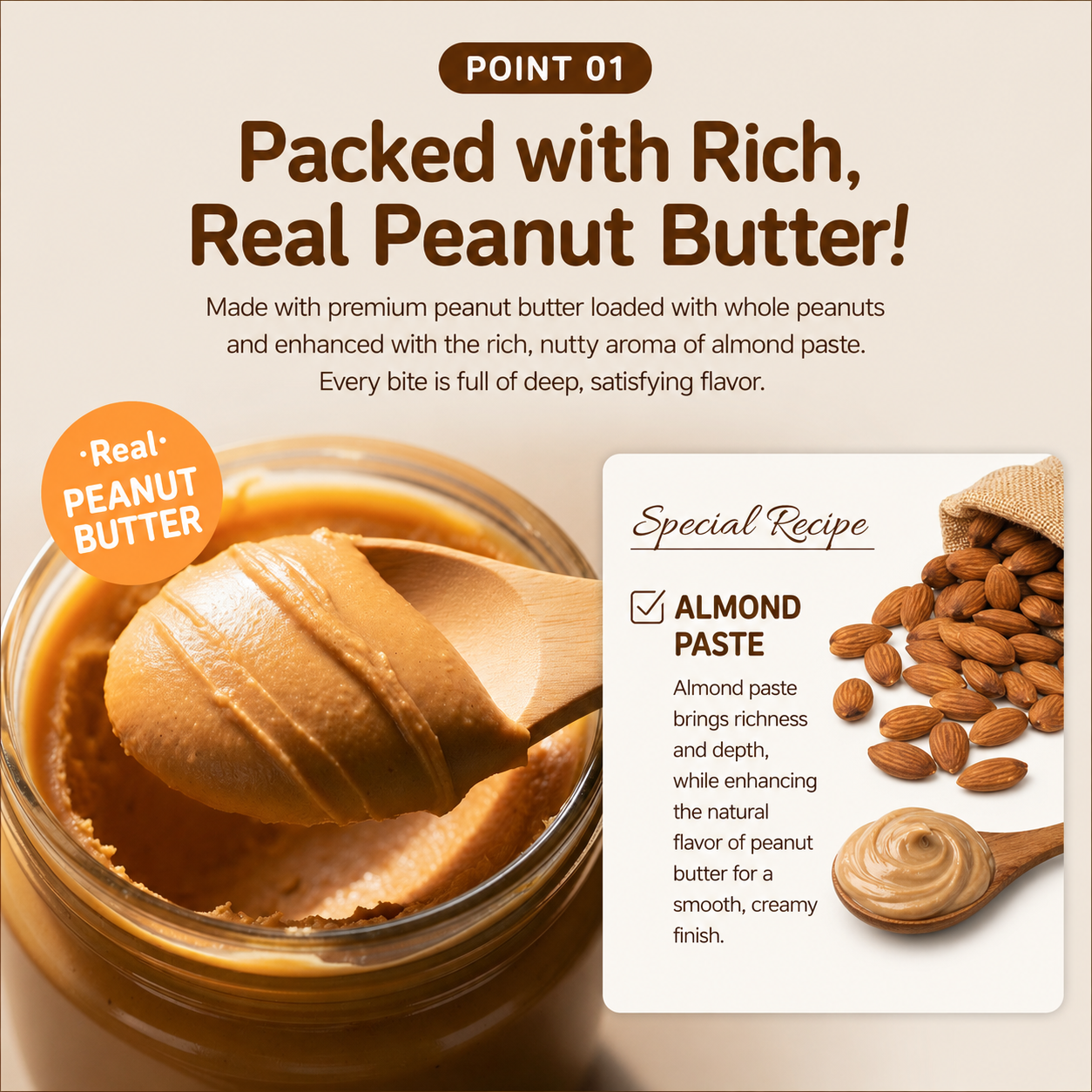 [Sirujoa] Unhardened Peanut Butter Red Bean Angkko Slices Rice Cake (8 pcs,360g) / 시루조아 땅콩버터 앙꼬절편 8개입 (360g)