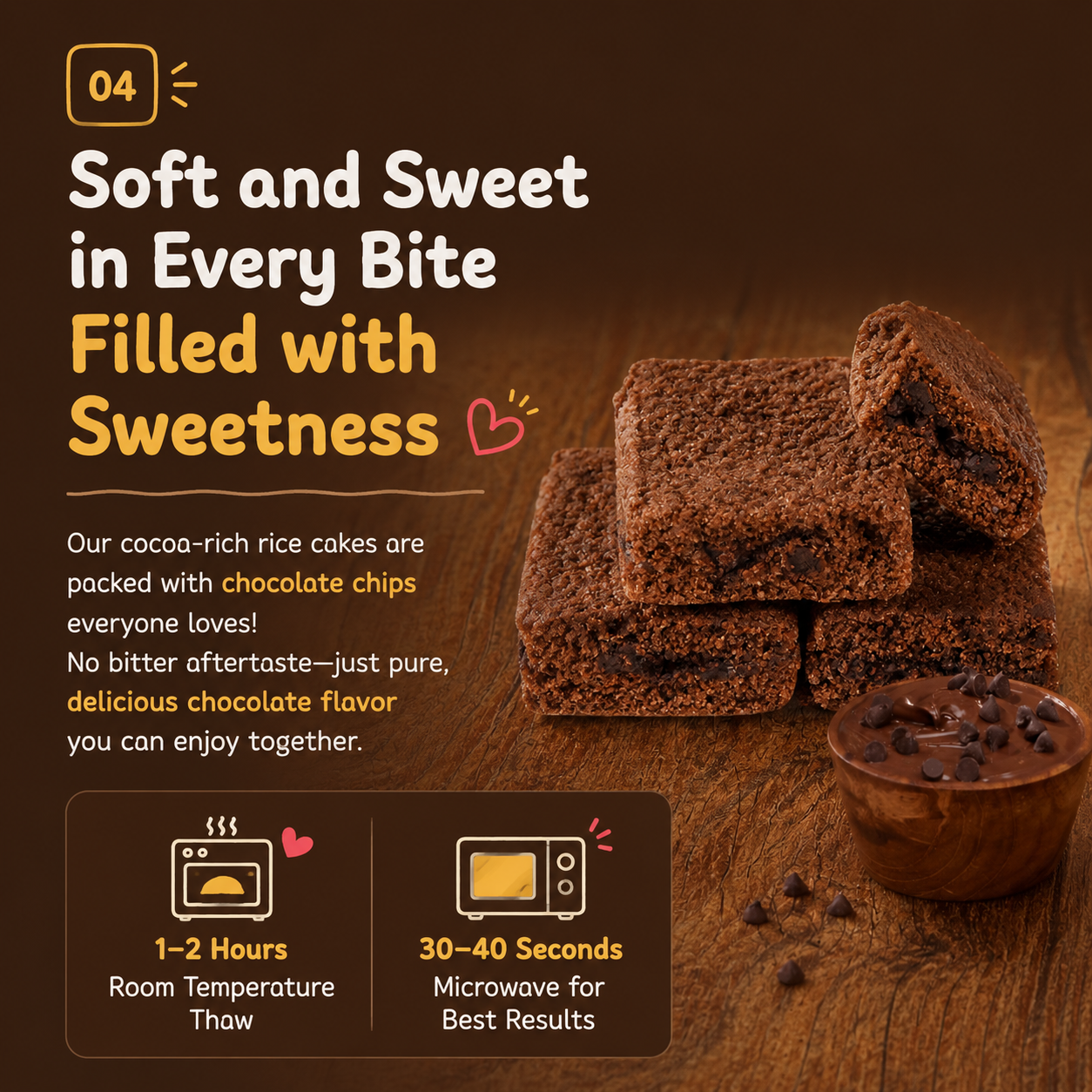 [Sirujoa] Chocolate Chip Steamed Rice Cake (10pcs,450g) / 시루조아 초코칩 설기 10개입 450g