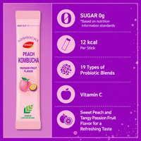 [DS] Apple Cider Vinegar Kombucha Peach Passion Fruit 5gx10stick 동서 애사비 콤부차 피치 패션프룻 5g*10