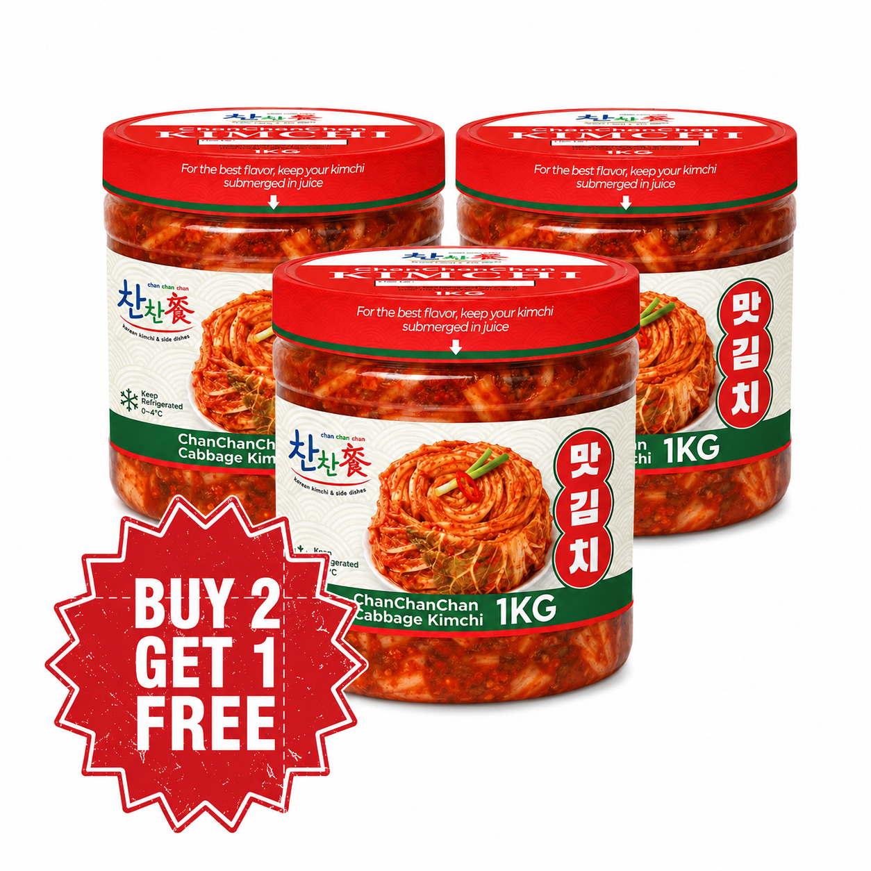 [ChanChanChan] Korean Authentic Kimchi Sliced Cabbage Kimchi 400G / 1KG Bundle Sales / Made in Korea