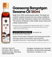 [Chuseok Gift Set] Cold-Pressed Sesame Oil & Perilla Oil 개성방앗간 참기름+들기름 2구 추석선물세트 180mlx2