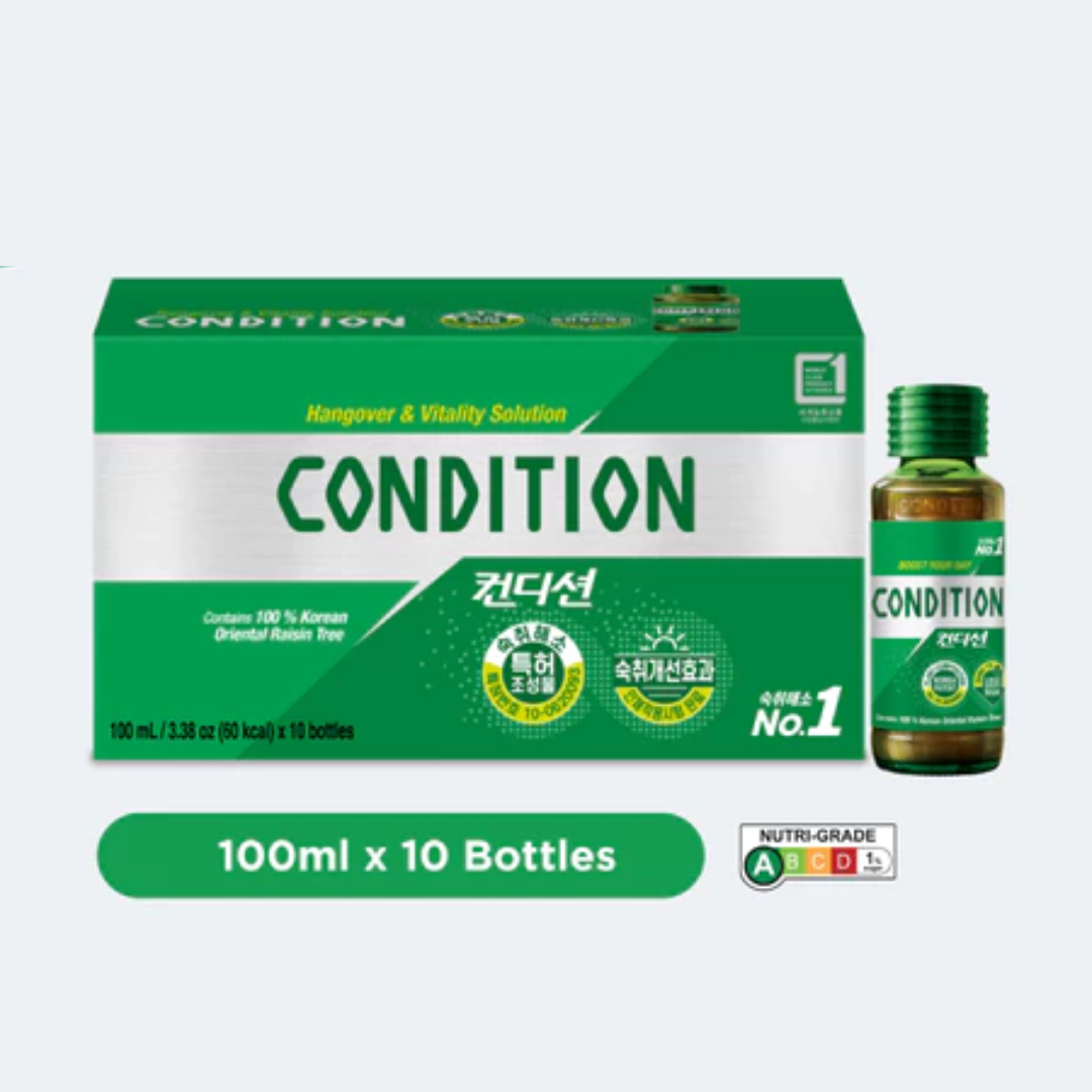 [40% Discount] [Kolmar] Original Hangover and Vitality Solution Cure Drinks (100ml x 10Bottle) / 콜마 컨디션 음료 (100ml x 10병)