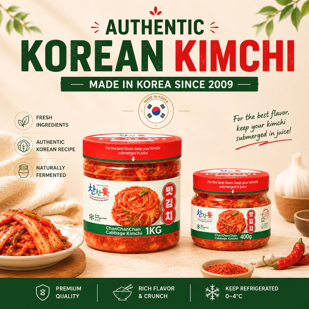 [ChanChanChan] Korean Authentic Kimchi Sliced Cabbage Kimchi 400G / 1KG Bundle Sales / Made in Korea