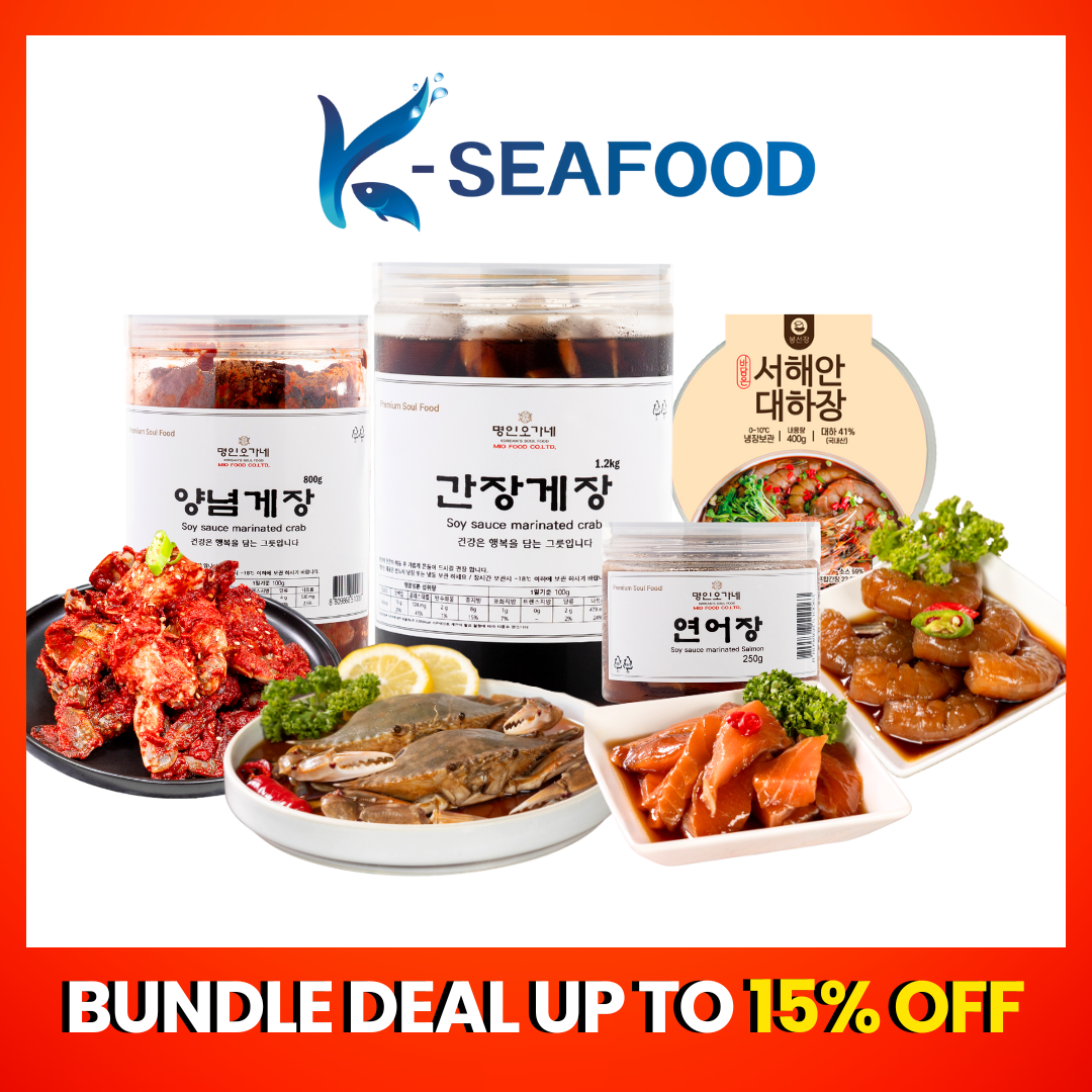 [Bundle Deal]Soy Sauce Marinated Crab1.2kg+Spicy Sauce Marinated Crab 800g+Soy Sauce Marinated Salmon 200g+Korea West Coast Marinated Prawn 400g