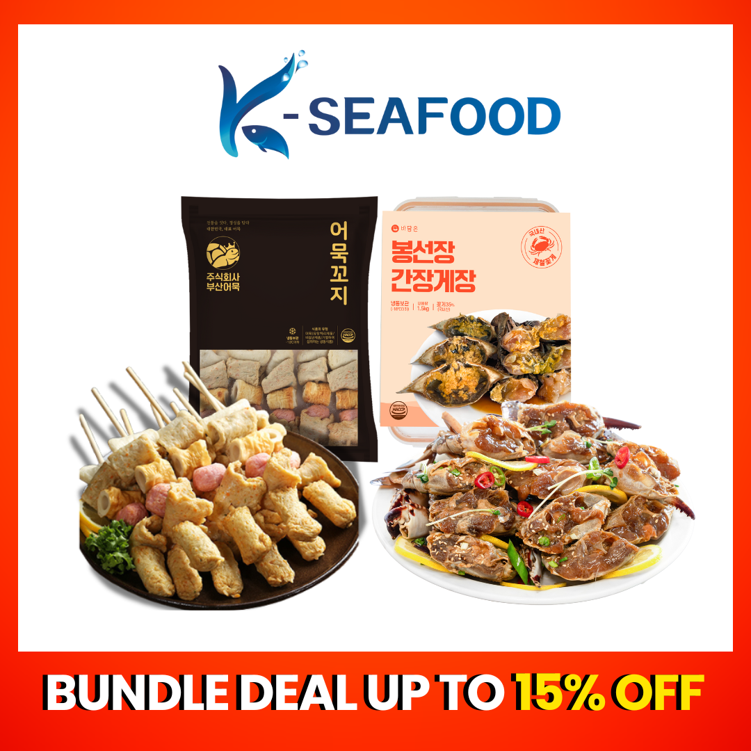 [Bundle Deal][Bundle Deal]Soy sauce Marinated Crab(Half Cut)1kg+Assorted Fish Cake Skewer100g*10pack