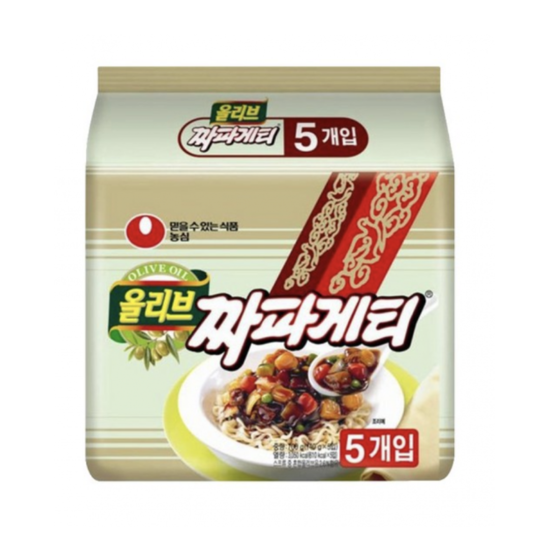 [Expiry date: 20 Oct 2025] [Nongshim] Olive Chapagetti (140g x 5ea) / 농심 올리브 짜파게티 멀티팩 (140g x 5ea)