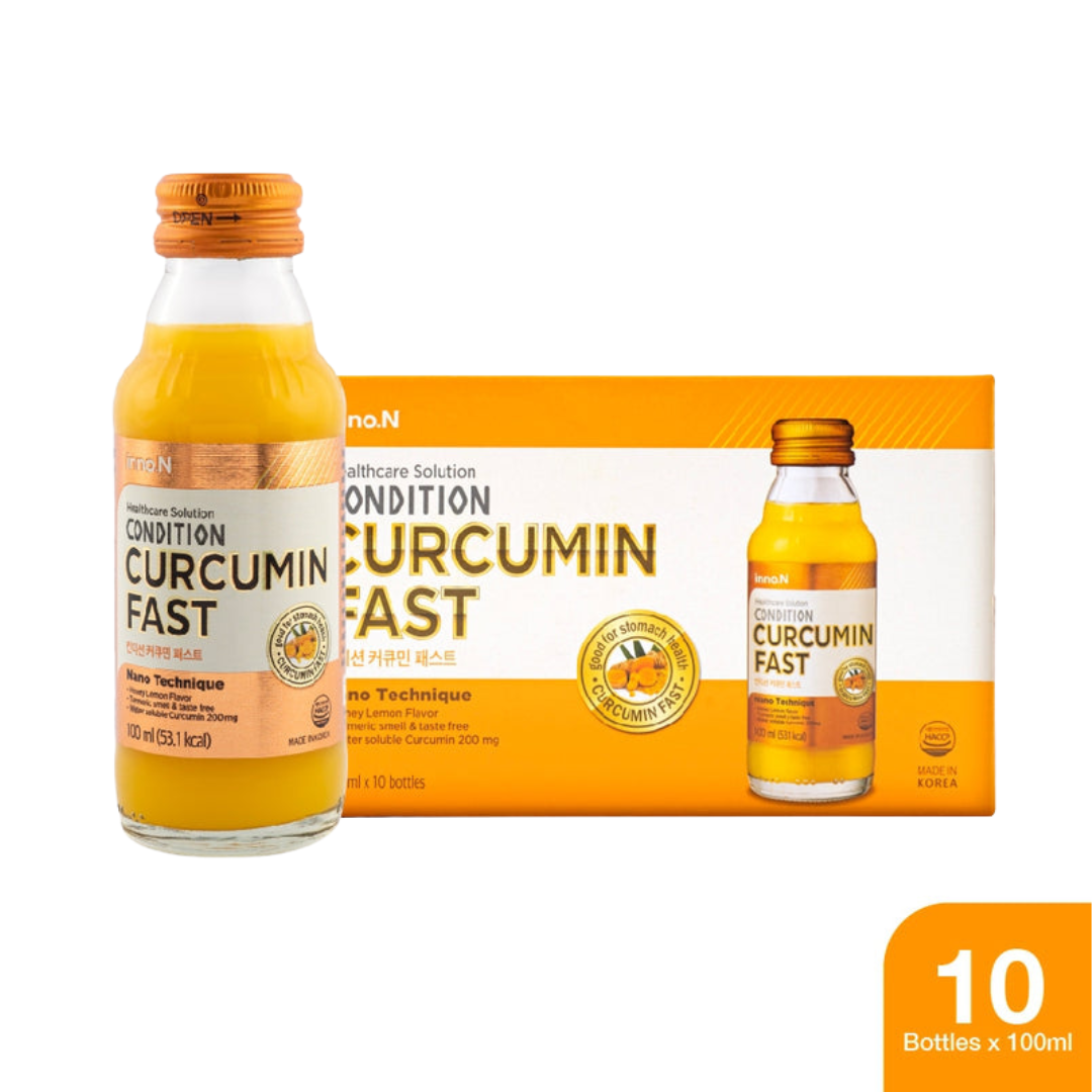 [40% Discount] [Kolmar] Curcumin Fast Drink Turmeric, Superior Absorption Digestion & Immunity (100ml*10 bottle) / 콜마 커큐민 패스트 음료 (100ml*10병)