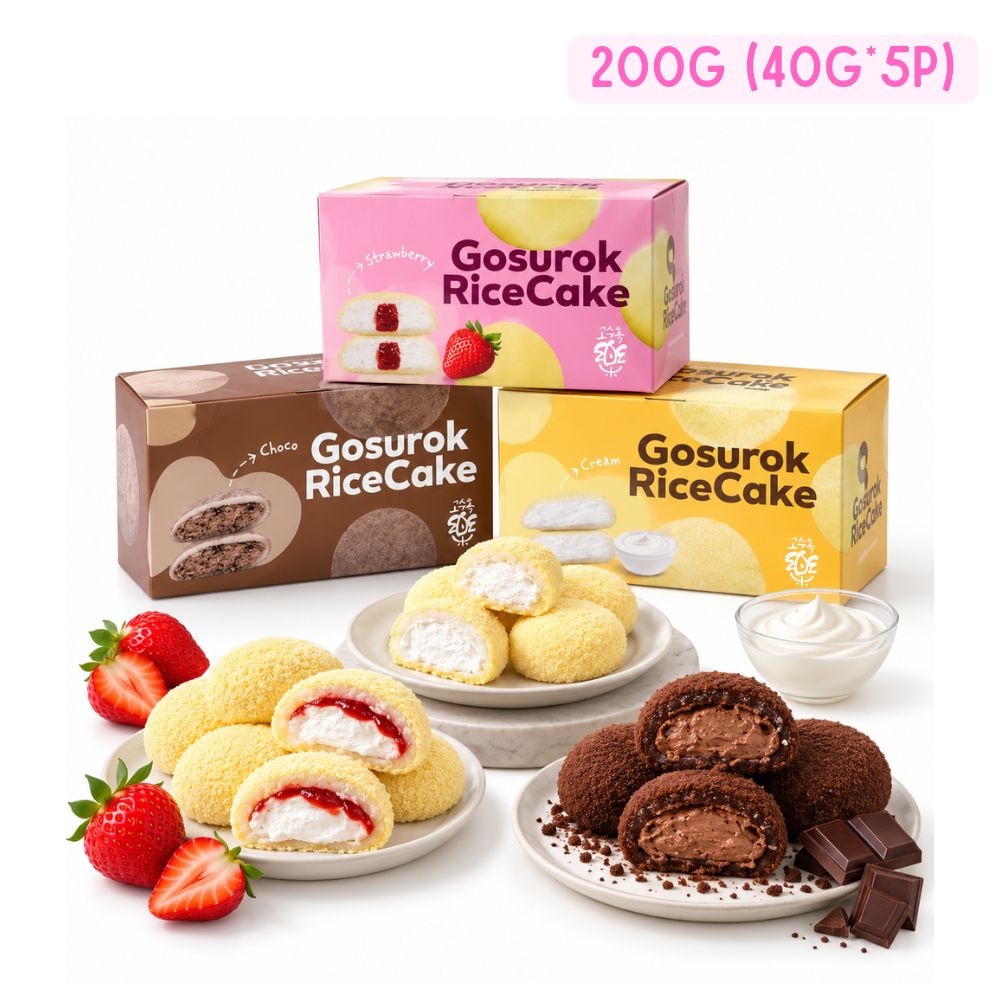 [Gosurok] Cream Mochi Rice Cake / Cream Choco Strawberry / Cream Mochi Ice Mochi / Made in Korea