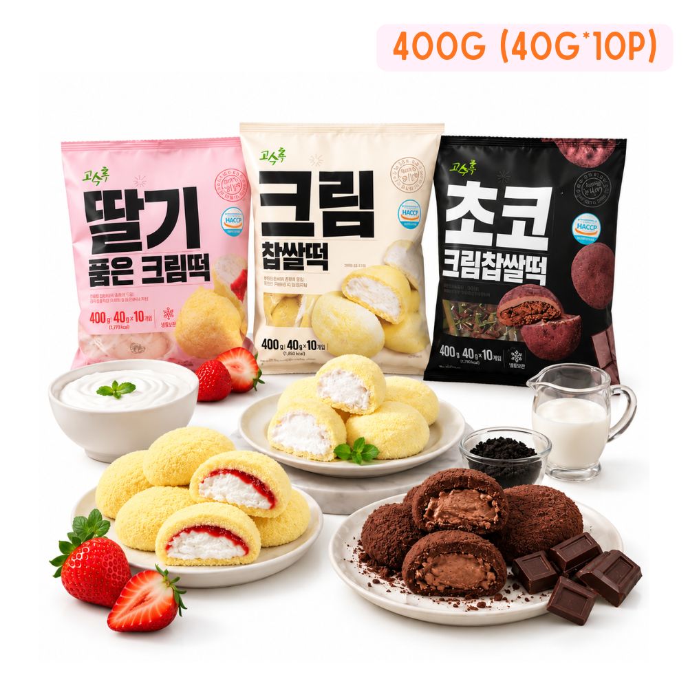 [Gosurok] Cream Mochi Rice Cake / Cream Choco Strawberry / Cream Mochi Ice Mochi / Made in Korea