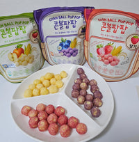 [AGE][Bayby Snack] Corn Ball Poppop (Apple/Blueberry/Strawberry)20g 아가애 콘볼 팝팝 (사과/블루베리/딸기)20g