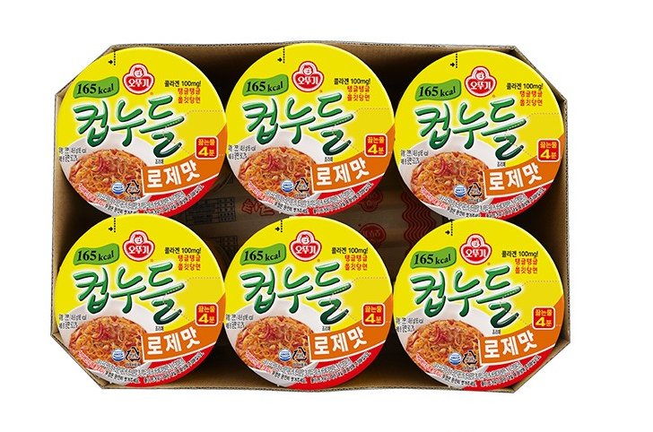 [ottogi]Cup Glass Noodle Rose Flavor 49.8gx6cup 오뚜기 컵누들 로제맛 49.8gx6개입 (165kcal)
