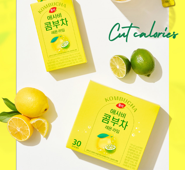 [DS] Apple Cider Vinegar Kombucha Lemon Lime 5gx10stick 동서 애사비 콤부차 레몬라임 5g*10